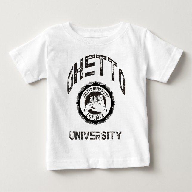 Camiseta Para Bebê Universidade de Ghetto (Frente)
