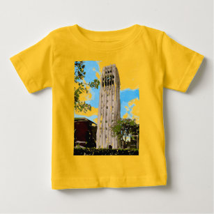 Camiseta Para Bebê Universidade de Michigan Tower Abstrato