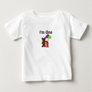 Camiseta Para Bebê Ursinho Eu Sou Um