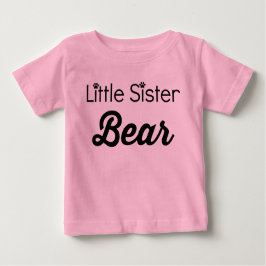 Camiseta Para Bebê Urso da Irmã Pequena