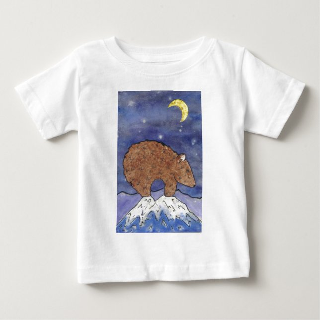 Camiseta Para Bebê Urso da Meia-Noite (Frente)
