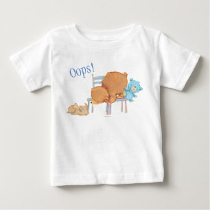 Camiseta Para Bebê Urso de Brown grande, chita, & cadeiras flexíveis
