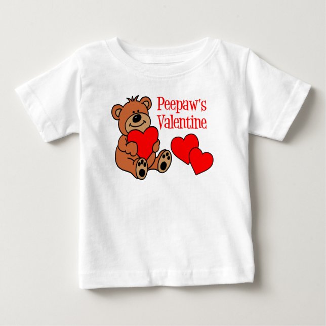 Camiseta Para Bebê Urso Namorados de Peepaw (Frente)