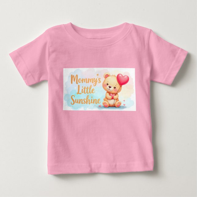 Camiseta para Bebê – Urso Teddy Fofo Gráfico para  (Frente)