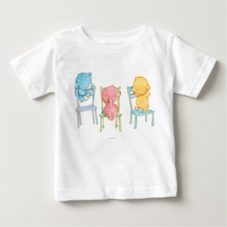 Camiseta Para Bebê Ursos Amarelos, Rosa e Azuis nas Cadeias