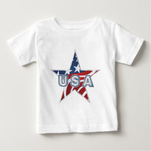 Camiseta Para Bebê USA Star