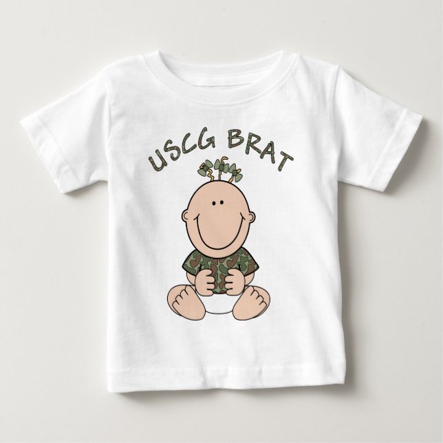 Camiseta Para Bebê USCG Brat (Frente)