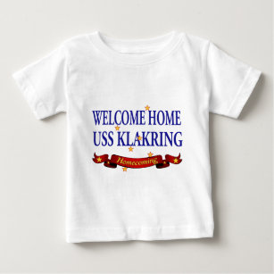 Camiseta Para Bebê USS Home bem-vindo Klakring