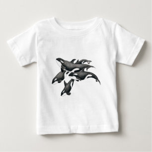 Camiseta Para Bebê Vagem da orca