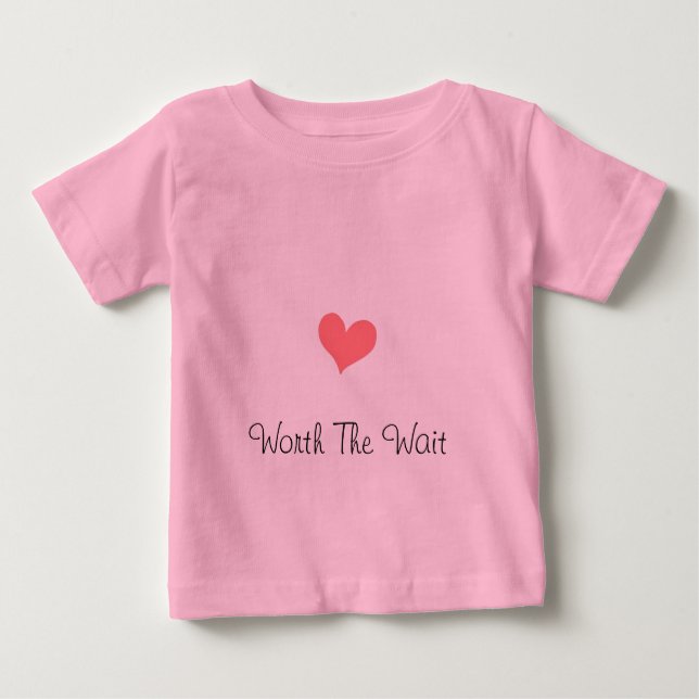 Camiseta Para Bebê Vale A Pena - Rosa (Frente)
