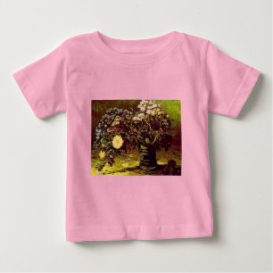 Camiseta Para Bebê Van Gogh Vase Blossoms Flores Vintage Painting