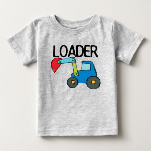 Camiseta Para Bebê Veículo de construção carregador