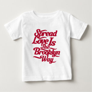 Camiseta Para Bebê Vermelho do amor de Brooklyn