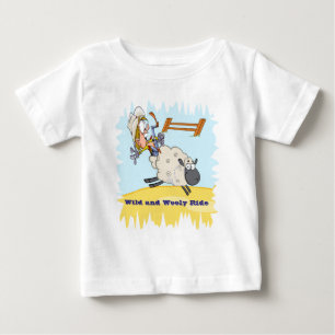 Camiseta Para Bebê Vestido com Babado das Garotas do Rodeio Mutton Bu