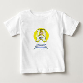 Camiseta Para Bebê Vestido de Anjo com Babados para Criança