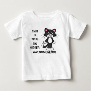 Camiseta Para Bebê Vestido de Criança Pequena Irmã Mais Velha Adoráve