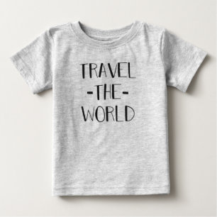 Camiseta Para Bebê Viaja o bebê T do mundo