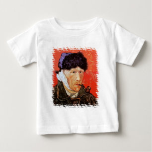 Camiseta Para Bebê Vincent Van Gogh - Autorretrato com a Orelha Corta