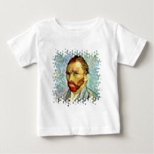 Camiseta Para Bebê Vincent Van Gogh - Autorretrato Verde Arte Fino