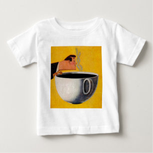 Camiseta Para Bebê Vintage Coffee Anúncio