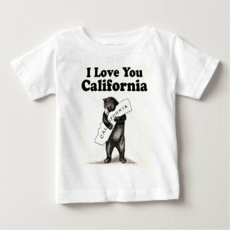 Camiseta Para Bebê Vintage eu te amo Califórnia