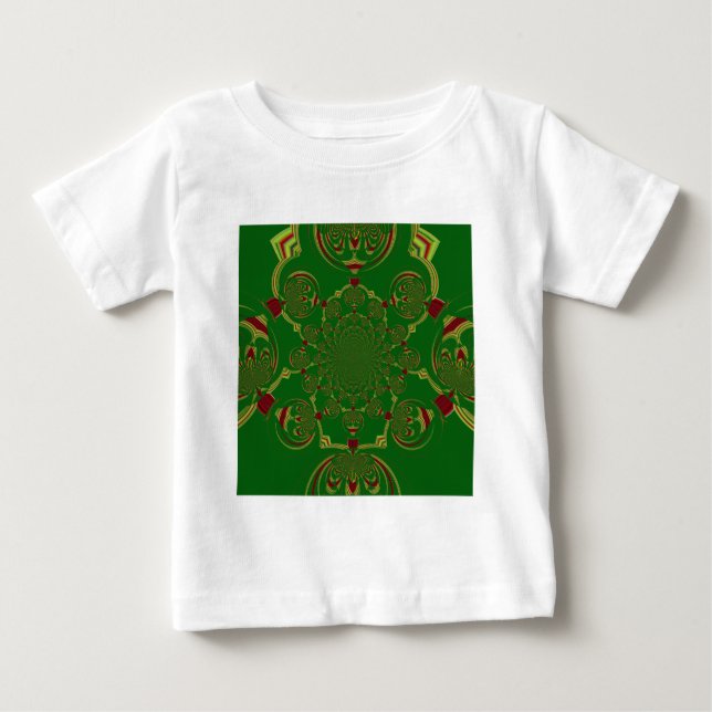 Camiseta Para Bebê Vintage Green (Frente)