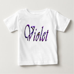 Camiseta Para Bebê Violet, Girls Name, Logo, Baby's White T shirt
