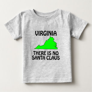 Camiseta Para Bebê Virgínia - Não Existe Papai Noel