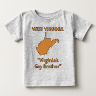 Camiseta Para Bebê Virgínia Ocidental - O Irmão Gay da Virgínia
