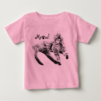 Camiseta Para Bebê Visto Meow para Crianças