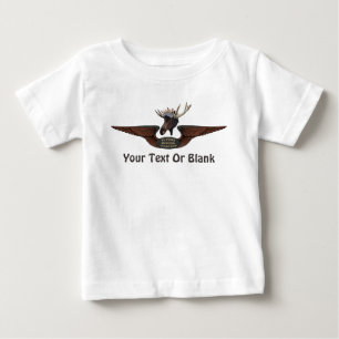 Camiseta Para Bebê Voando Moose Bush Piloto Wings