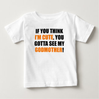 Camiseta Para Bebê Você conseguiu ver minha madrinha