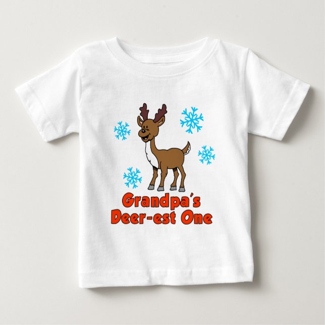 Camiseta Para Bebê Vovô é Deer-est One (Frente)