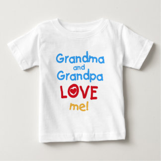 Camiseta Para Bebê Vovó e Vovô Me Amam
