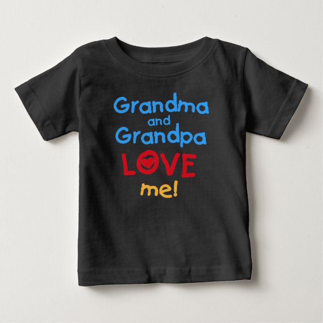 Camiseta Para Bebê Vovó me ama (Frente)