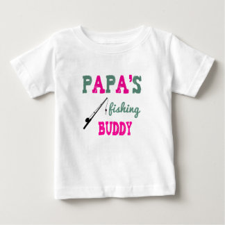 Camiseta Para Bebê Vovô Pesca Buddy Baby Tee (rosa)