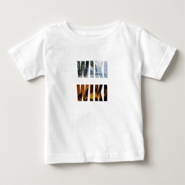 Camiseta Para Bebê Wiki-Wiki - Cenário Impresso Crianças & Toddler T- (Frente)