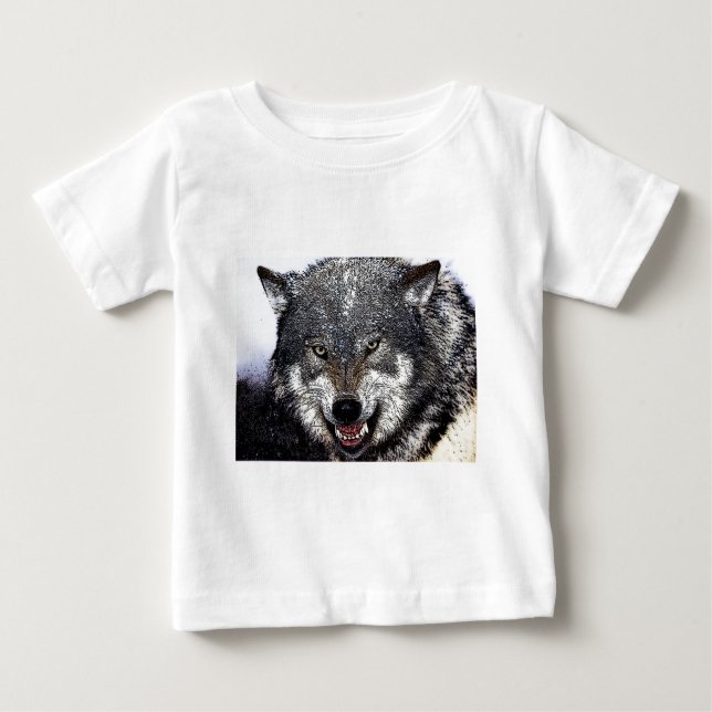 Camiseta Para Bebê Wild Wolf (Frente)