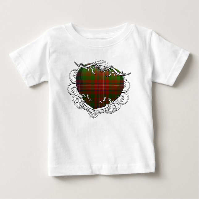 Camiseta Para Bebê Wilson Tartan Heart (Frente)