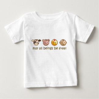 Camiseta Para Bebê Yoga Speak Baby : Que Todos Estejam Livres