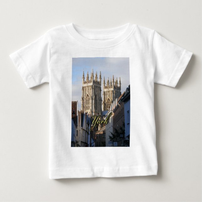 Camiseta Para Bebê York Minster England (Frente)