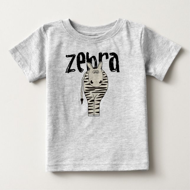 Camiseta Para Bebê Zebra (Frente)