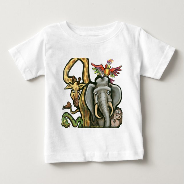 Camiseta Para Bebê Zoo (Frente)