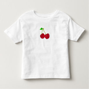 Camiseta para bebês com sabor a cereja
