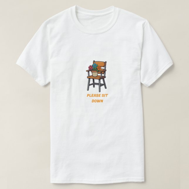 Camiseta para cadeiras e flores (Frente do Design)