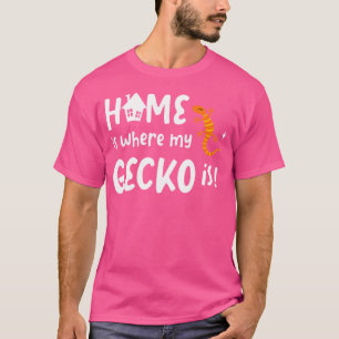 Camiseta Para Casa Onde Minha Gecko Para Amantes Da Gecko