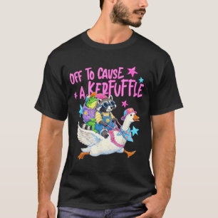 Camiseta Para Causar Um Rebuliço Sapo Guaxinim Ganso Cavalg