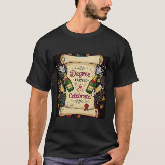 Camiseta para Celebrar Diploma Obtido