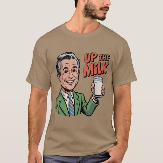 Camiseta Para cima do leite (Frente)