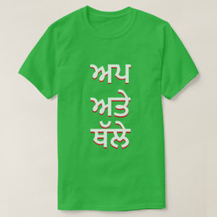 Camiseta para cima e para baixo em Punjabi (ਅ ਪ ਅ ਤ